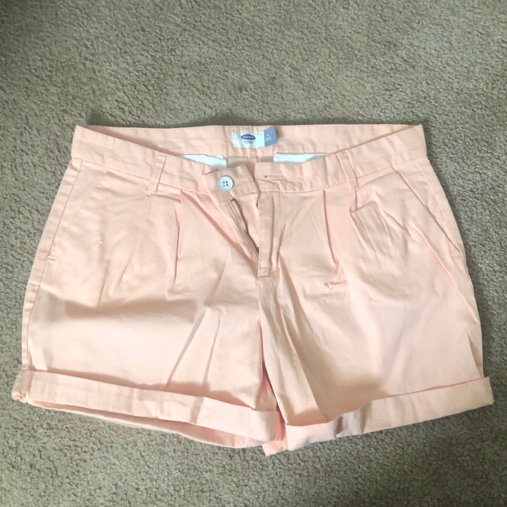 Peach chino shorts